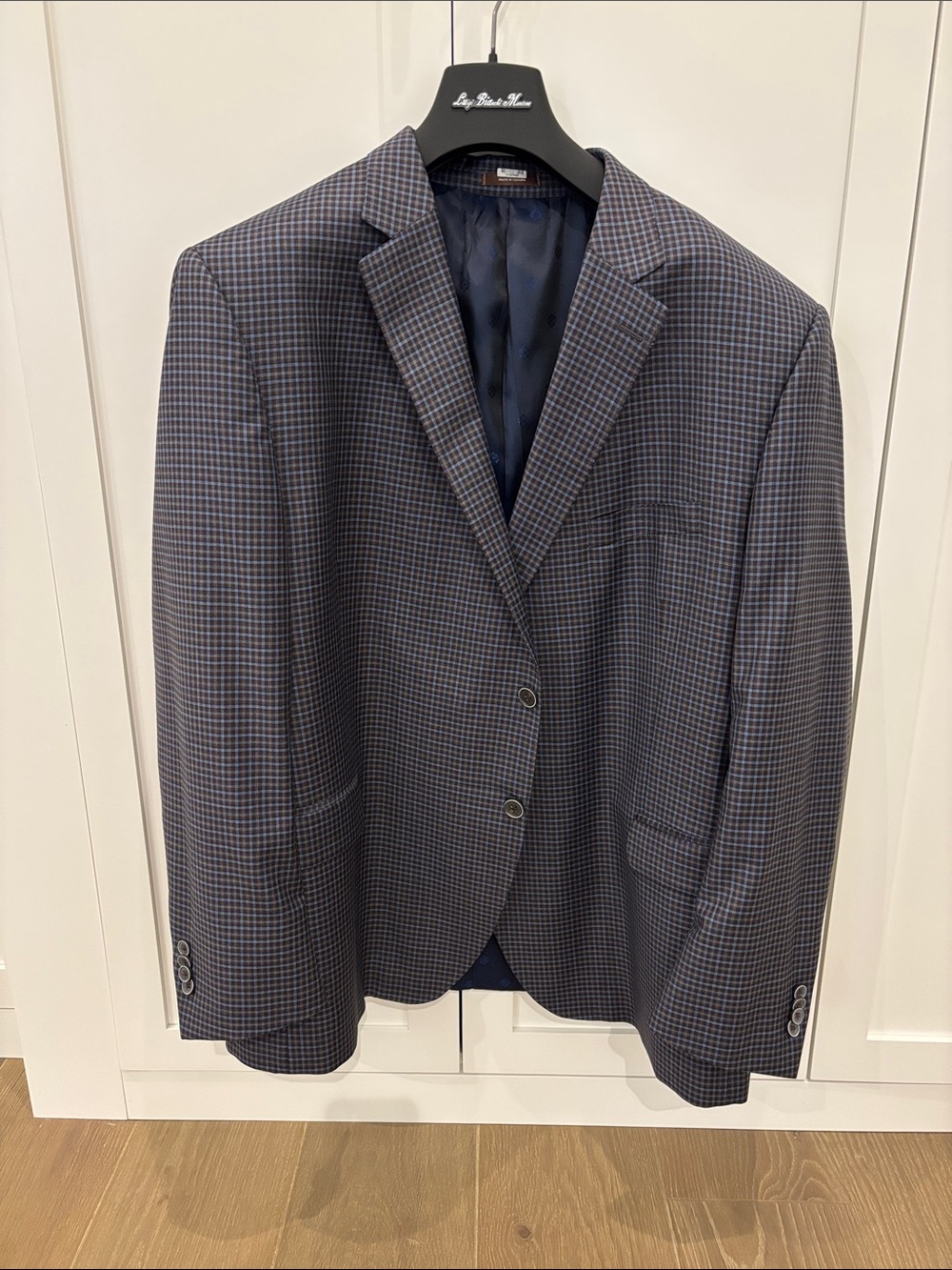 Peter Millar Navy, Gray, Brown Checked Sport Coat